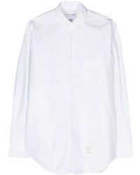 Thom Browne - Hemd Mit Logo-Patch - Lyst