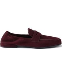 Prada - Loafers Met Logoprint En Penny Bandje - Lyst