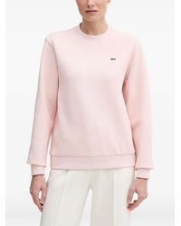 Lacoste - Logo-Patch Ribbed-Trim Sweater - Lyst