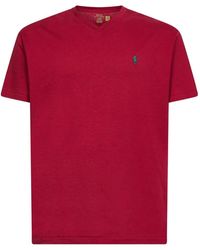 Polo Ralph Lauren - Ribbed V-Neck T-Shirt - Lyst