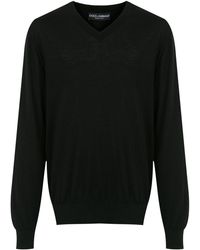 Dolce & Gabbana - Cashmere V-neck Sweater - Lyst