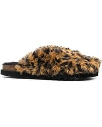 Palm Angels - Leopard-print Slides - Lyst
