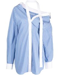 Alexander Wang - Asymmetrisches Hemdkleid mit Streifen - Lyst