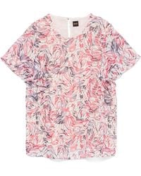 BOSS - Blusa con estampado abstracto - Lyst