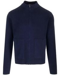 Al Duca d'Aosta - Zip-Up High-Neck Cardigan - Lyst