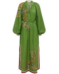 ALÉMAIS - Robe Mi-Longue Phyllis À Fleurs - Lyst