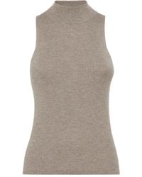 Brunello Cucinelli - Knitted Top - Lyst