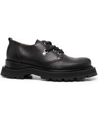 AMI Round-toe Leather Derby Shoes - Black
