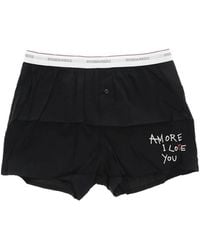 DSquared² - Slogan-Print Button-Front Boxers - Lyst