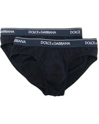 Dolce & Gabbana - Set Aus Zwei Slips Mit Logo-Bund - Lyst