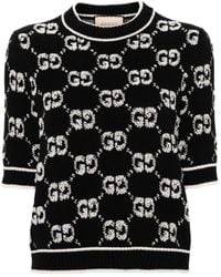 Gucci - Pullover Aus Woll-bouclé Mit Jacquard-muster - Lyst
