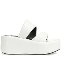 Sergio Rossi - Spongy Leather Wedge Sandals - Lyst