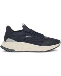 BOSS - Ttnm Evo Trainers With Knitted Uppers And Suede Trims - Lyst