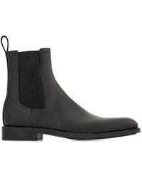 Salvatore Ferragamo Men Cappuccino Suede Gerald Ankle Boots