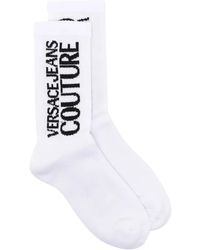 Versace Jeans Couture - Logo-Intarsia Knitted Socks - Lyst
