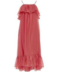 Devotion - Aura Midi-Jurk Met Vierkante Hals - Lyst