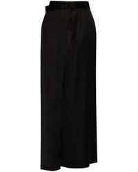 MM6 by Maison Martin Margiela - Wrap Viscose Long Skirt With Slit - Lyst