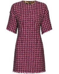 Dolce & Gabbana - Tweed Short-sleeve Minidress - Lyst