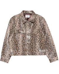 MIDNIGHT RODEO - "1968" Buttoned Snakeskin-Print Jacket - Lyst
