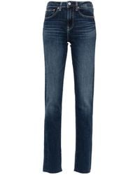AG Jeans - Girlfriend Long Mid-Rise Straight-Leg Jeans - Lyst