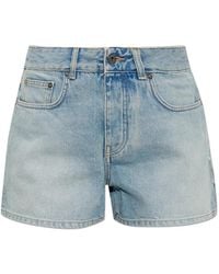 Off-White c/o Virgil Abloh - Logo-Embroidered Denim Shorts - Lyst