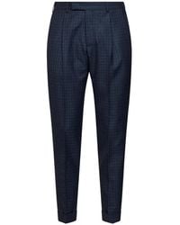 PT Torino - Check-Pattern Wool Trousers - Lyst