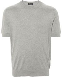 Zegna - Fein gestricktes T-Shirt - Lyst