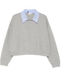 Liu Jo - Embellished-Collar Sweatshirt - Lyst