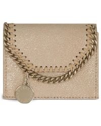 Stella McCartney - Falabella Metallic Tri-Fold Wallet - Lyst