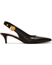 Balmain - Eva kitten slingbacks in pelle di vitello - Lyst