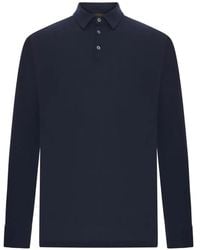 Zanone - Poloshirt Met Lange Mouwen - Lyst