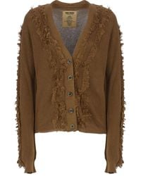 Uma Wang - Fringe-Detail V-Neck Cotton Cardigan - Lyst
