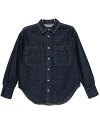 Anine Bing - Samy Contrast-Stitch Denim Shirt - Lyst