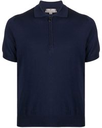 Canali - Zip-up Merino-wool Polo Shirt - Lyst