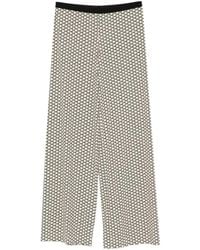 Siyu - Dufay Sense Broek Met Geometrische Print En Wijde Pijpen - Lyst