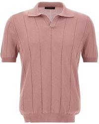Gran Sasso - T-Shirt Tennis M/M Skipper En Maille Côtelée - Lyst