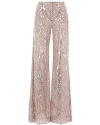 Elie Saab - エンブロイダリー フレアパンツ - Lyst