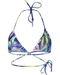 Moschino - Graphic-print Triangle Bikini Top - Lyst