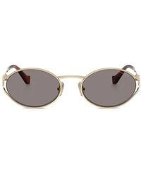 Miu Miu - Round-Frame Sunglasses - Lyst