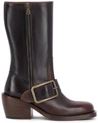 Dries Van Noten - Buckled Leather Boots - Lyst