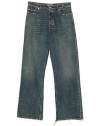 Balenciaga - Distressed Wide-Leg Jeans - Lyst