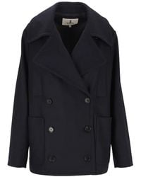 Barena - Double-Breasted Notched-Lapels Coat - Lyst