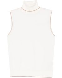 Eleventy - Turtleneck Sleeveless Top - Lyst