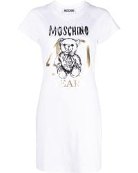 Moschino - T-Shirt-Kleid mit Teddy-Motiv - Lyst