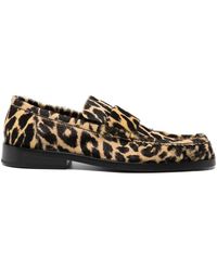 Jil Sander - Leopard-Print Loafers - Lyst