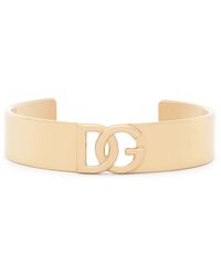Dolce & Gabbana - Bracciale rigido con logo DG - Lyst
