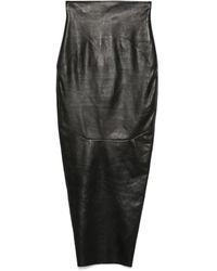 Rick Owens - レザーマキシスカート - Lyst