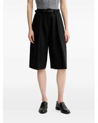 SIMONA CORSELLINI - Belted Culottes Shorts - Lyst