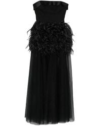 Viktor & Rolf - Midikleid Mit Federn - Lyst