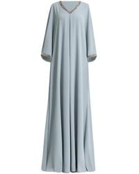 Gemy Maalouf - Beaded V-Neckline Maxi Kaftan - Lyst